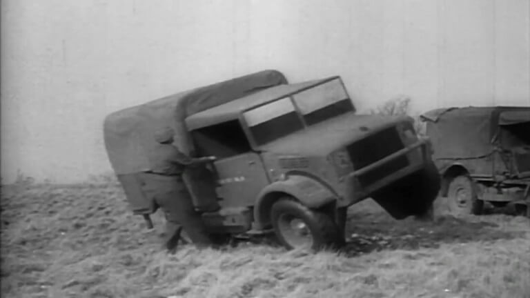 US Soldier Demonstrating Rubber Truck